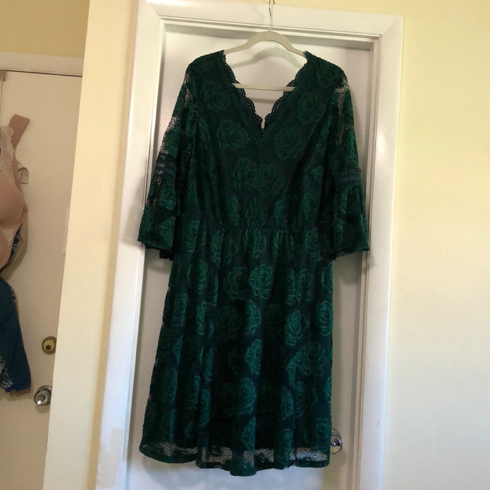 Green cocktail dress